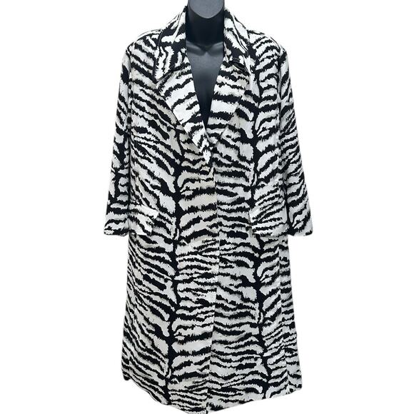 VICTOR ALFARO COLLECTIVE Oversized Zebra Duster Jacket - Picture 2 of 8
